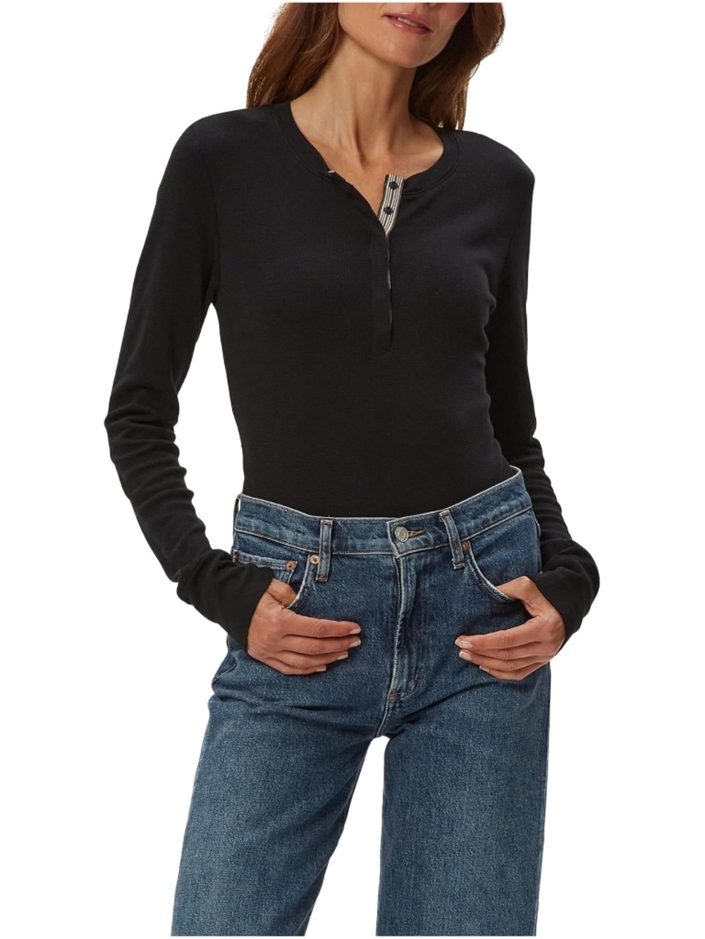 Michael Stars Minnie Henley With Snap Tape in Black | Size Small